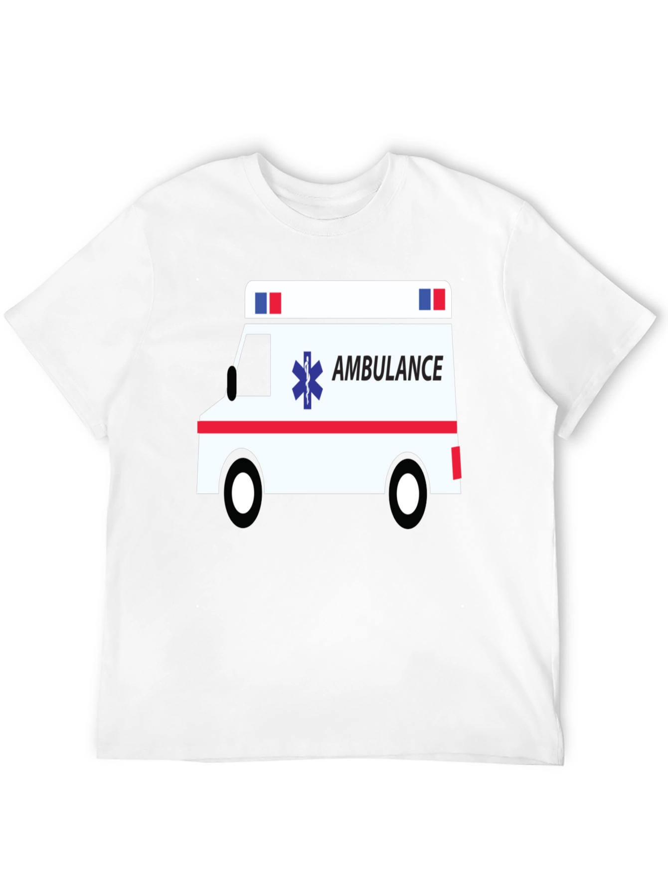 Ambulance Graphic Tee - Black Cotton T-Shirt