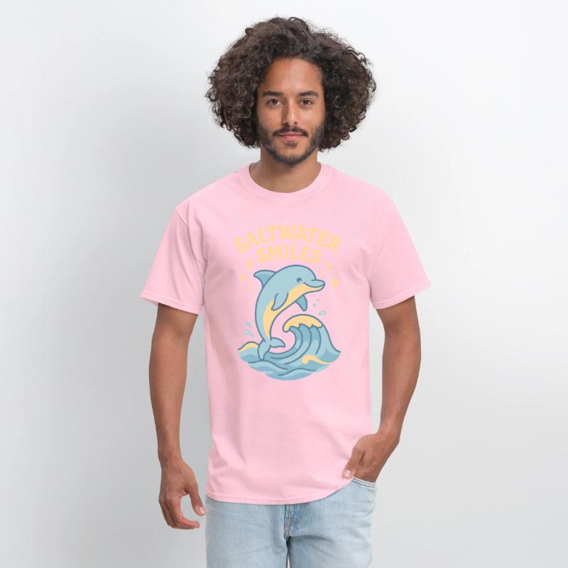 Saltwater Smiles | Cute Dolphin Wave Design