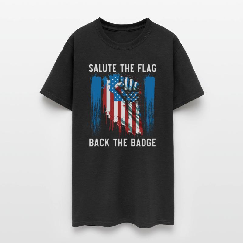 Salute The Flag Back The Badge Cop Law Enforcement