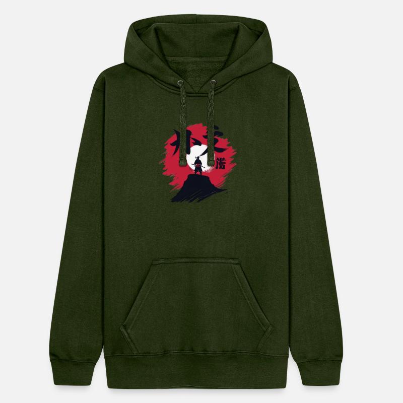 Samurai Warrior Portrait with Brush Strokes