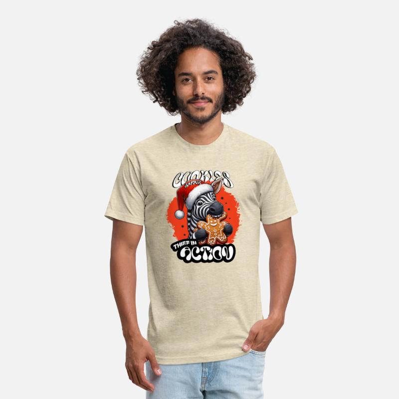 Santa’s Cookie Thief in Action! Red Zebra T-Shirt