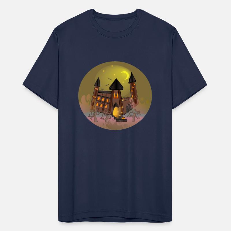 Scary Halloween witch house and pumpkin