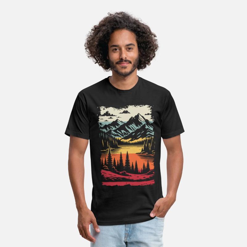 Scenic Lake Amidst Mountains