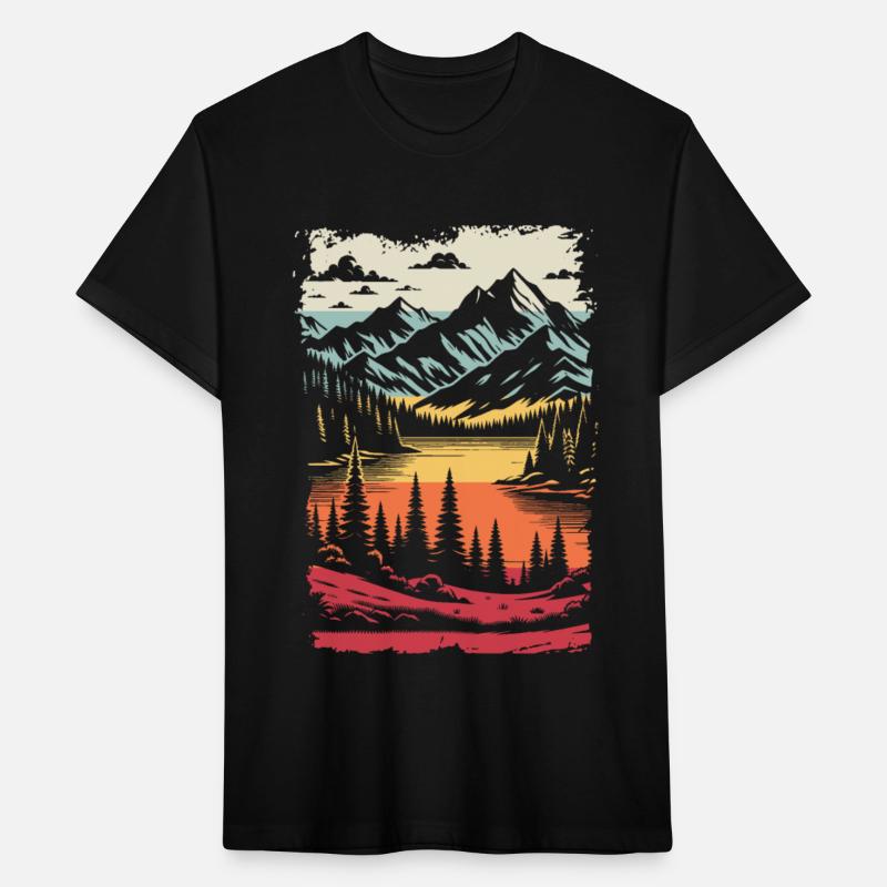 Scenic Lake Amidst Mountains