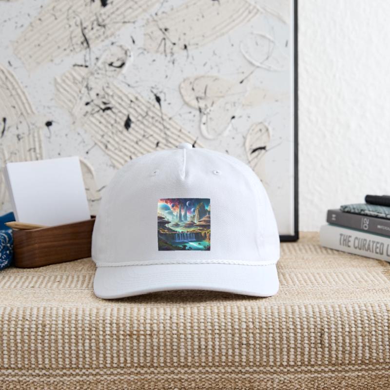 Sci-Fi World Space Alien Landscape Art UFO City