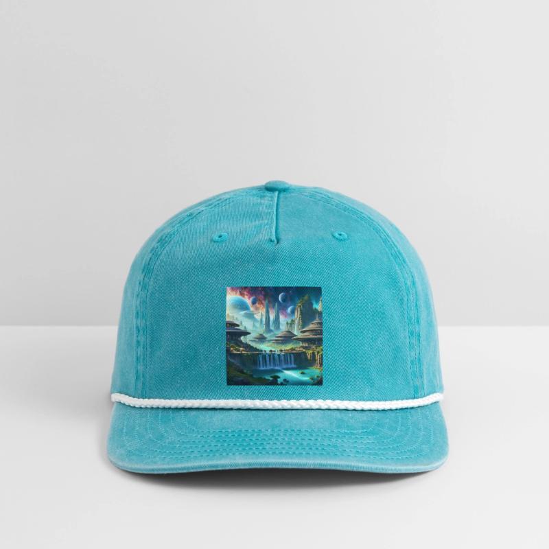 Sci-Fi World Space Alien Landscape Art UFO City