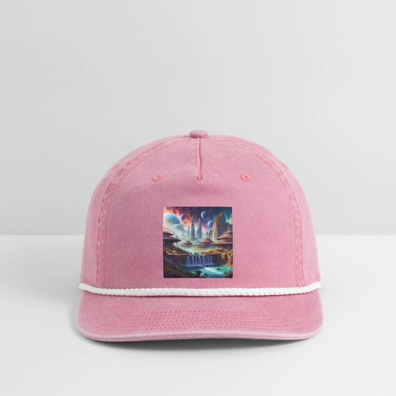 Sci-Fi World Space Alien Landscape Art UFO City