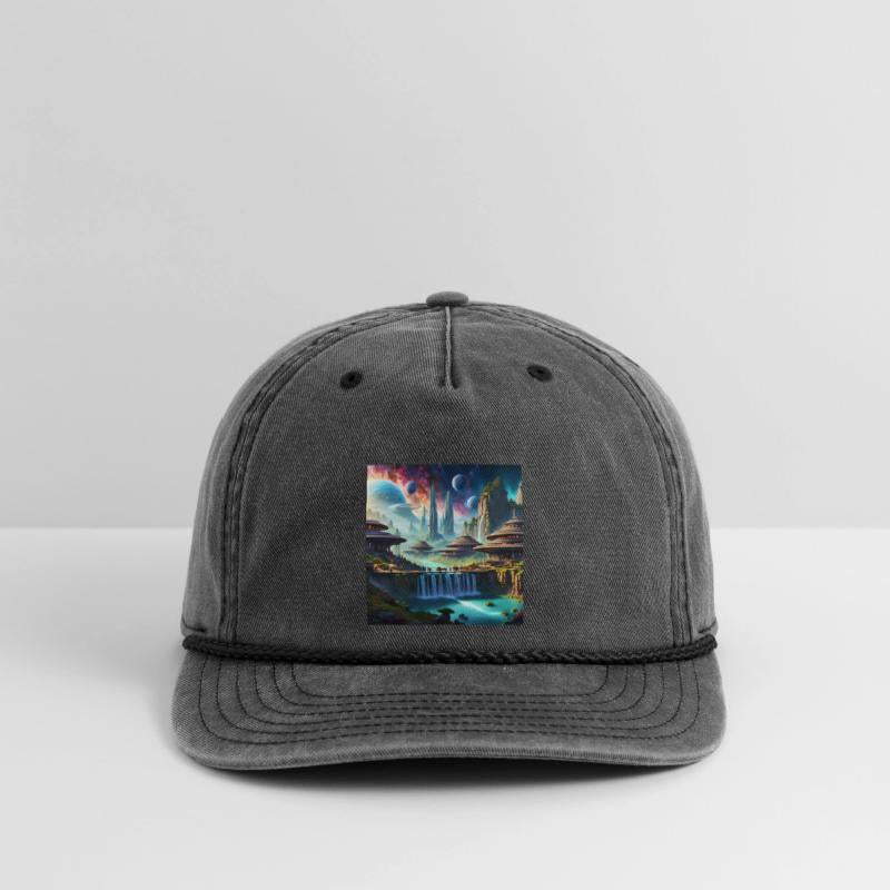 Sci-Fi World Space Alien Landscape Art UFO City