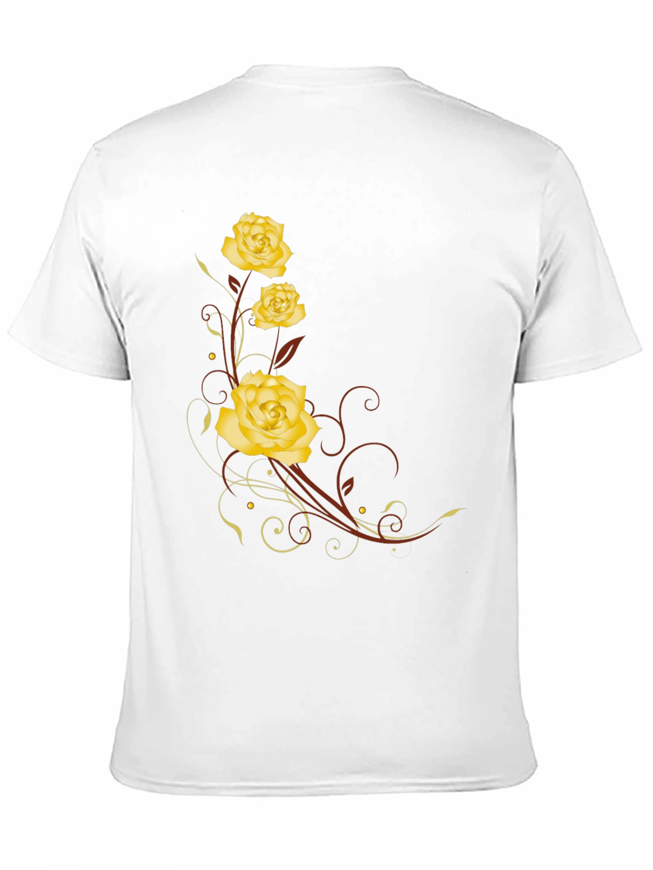 Floral Rose T-Shirt - Elegant Black Tee