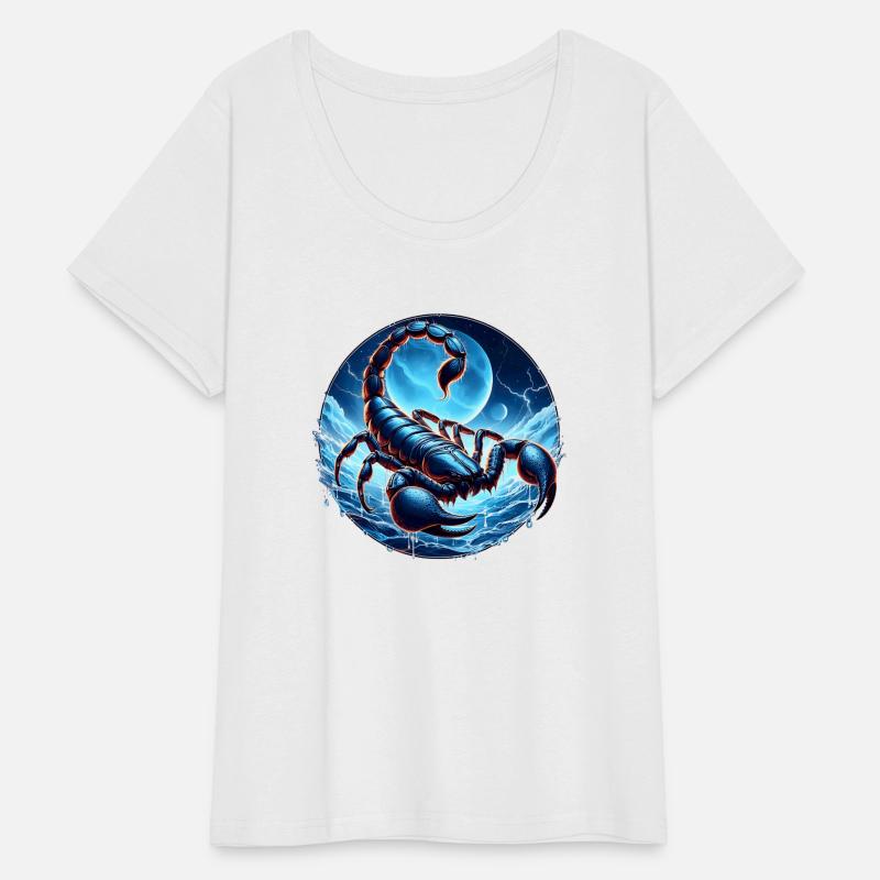 scorpion with blue background