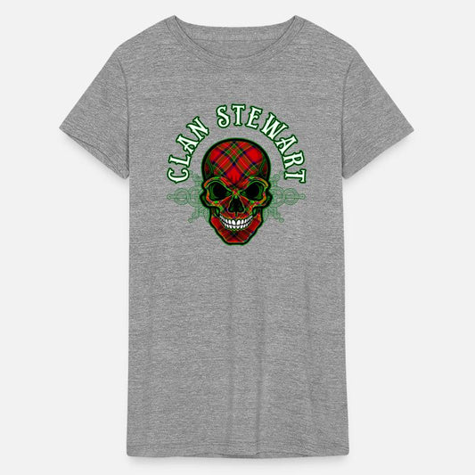 Scottish Clan Stewart Tartan Celtic Skull