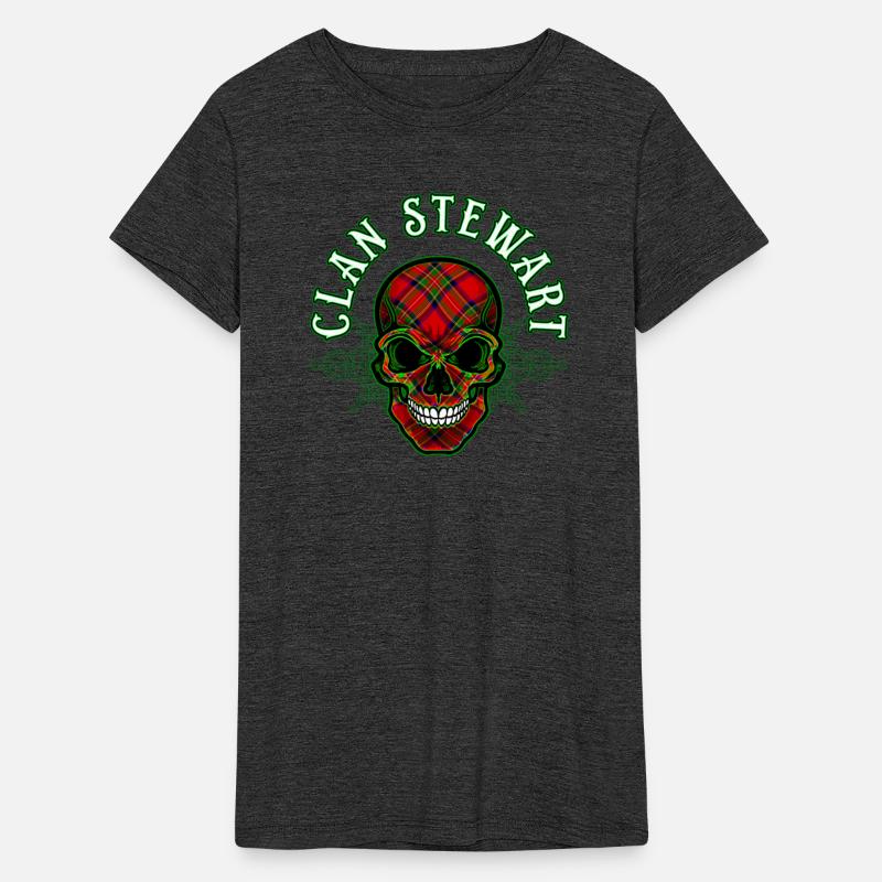 Scottish Clan Stewart Tartan Celtic Skull
