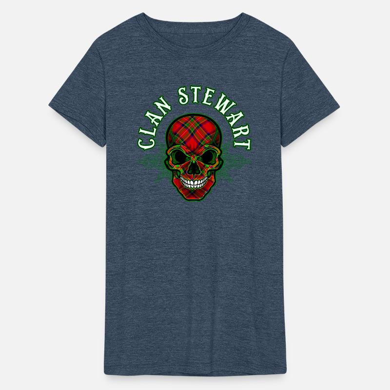 Scottish Clan Stewart Tartan Celtic Skull