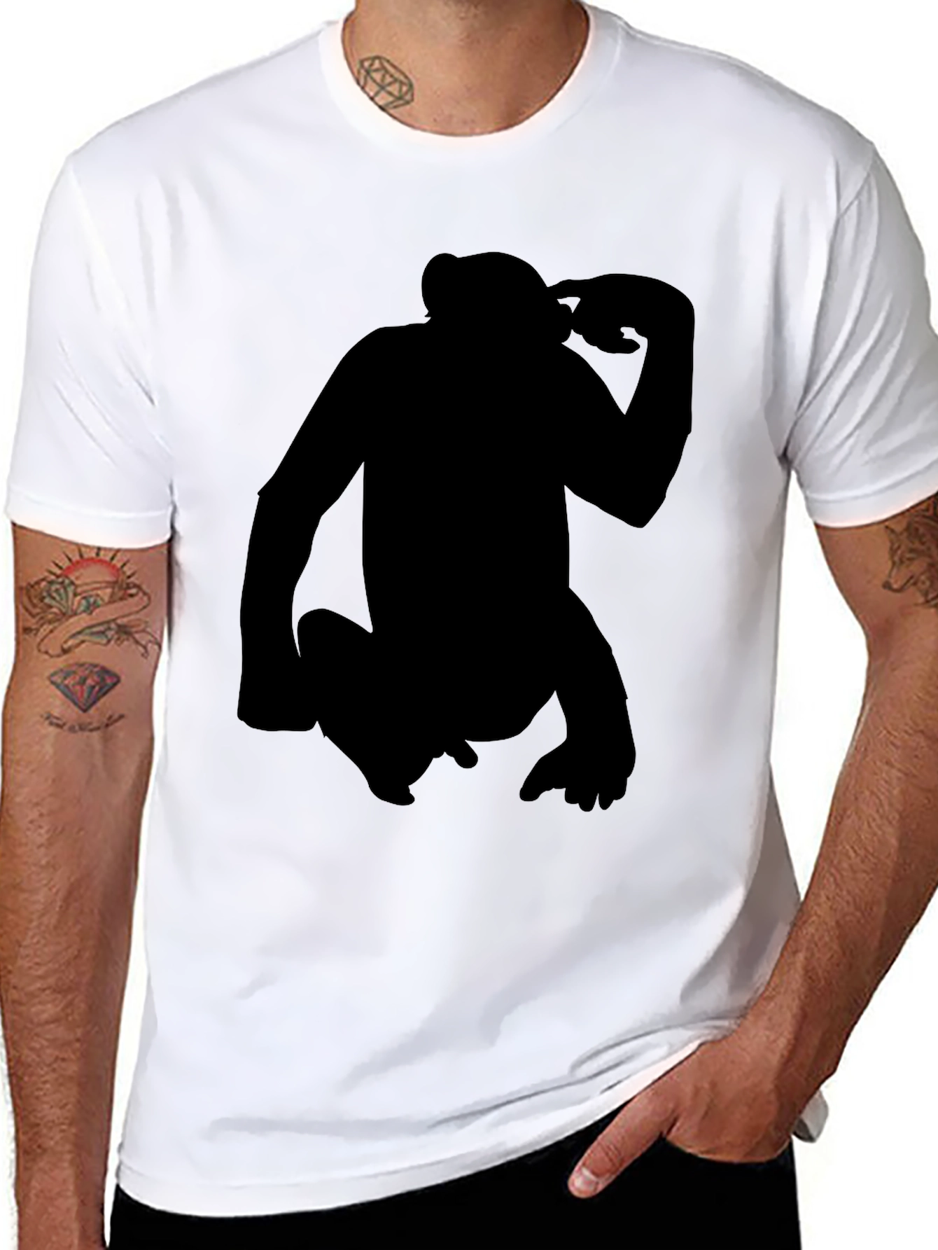 Cool Ape Silhouette Graphic Tee