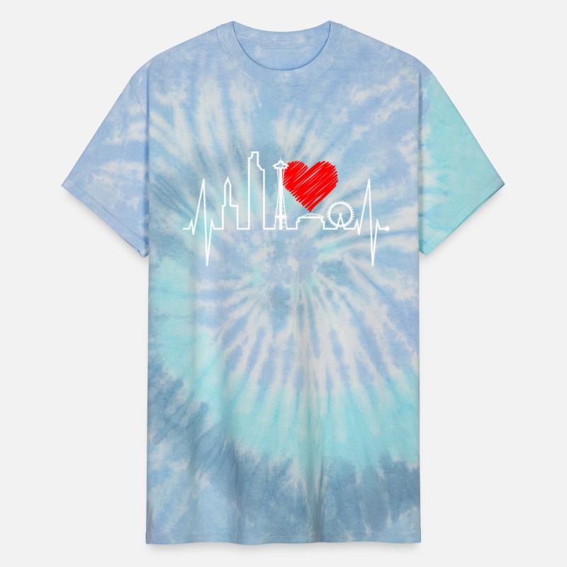 Seattle Skyline Heartbeat US Silhouette Heart Love