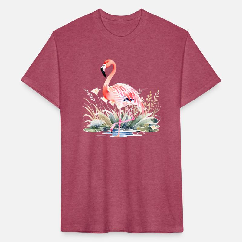 Serene Flamingo in Tranquil Lake