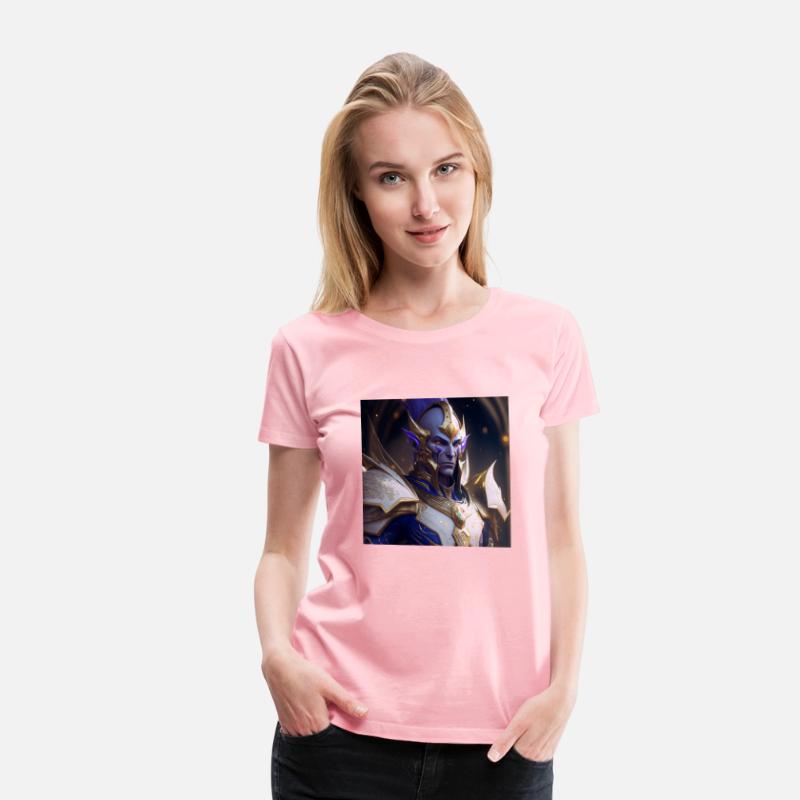 shot blue skinned elf with white tattoos gold