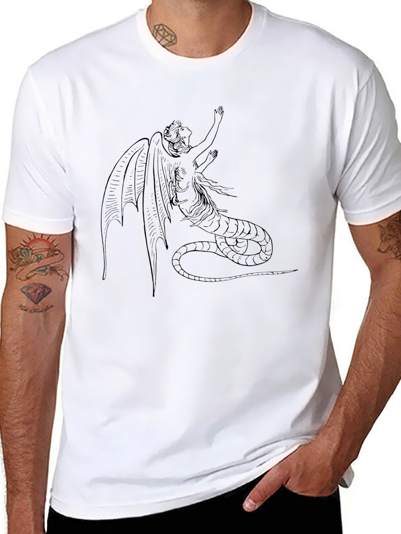 Medusa Serpent Black Graphic Tee