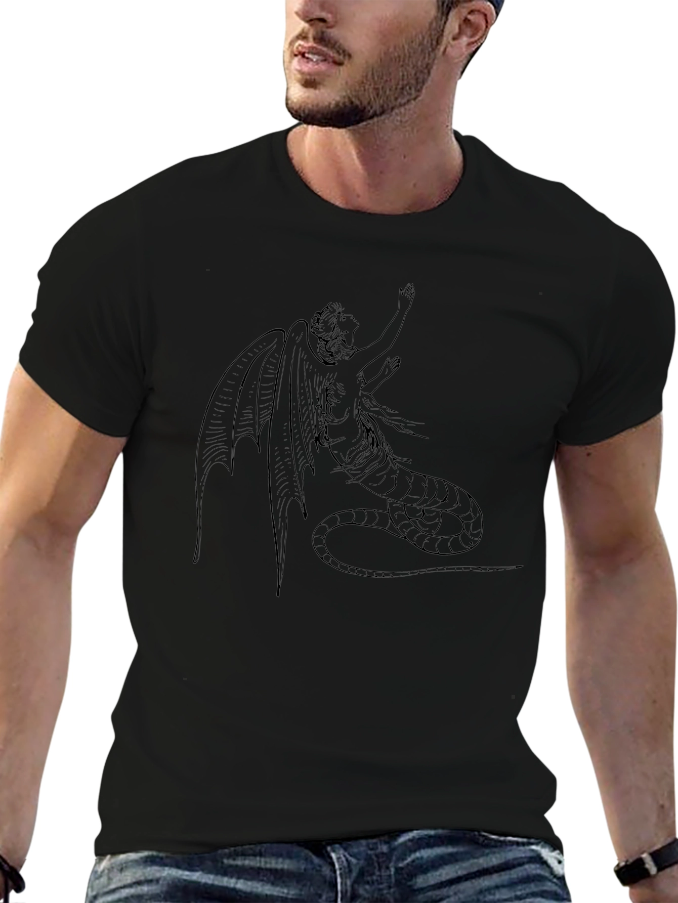 Medusa Serpent Black Graphic Tee