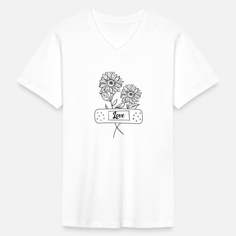 Single Line Art Flower Love