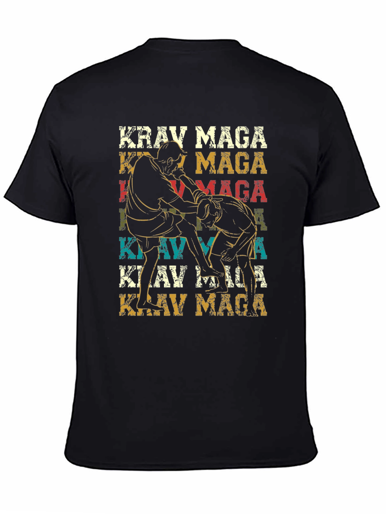 Krav Maga Black T-Shirt - Martial Arts Design