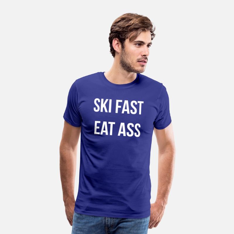Ski Fast Eat Ass Humor Joke Skier