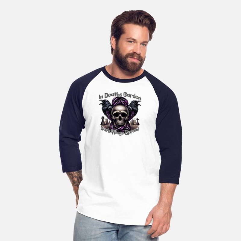 Skull and Ravens Gothic Shirt, Goth Cemetery