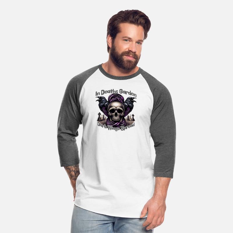 Skull and Ravens Gothic Shirt, Goth Cemetery