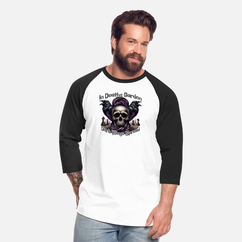 Skull and Ravens Gothic Shirt, Goth Cemetery