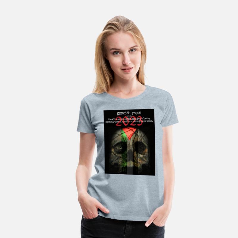 Skull, olives and barb-wire with Palestinian flag.