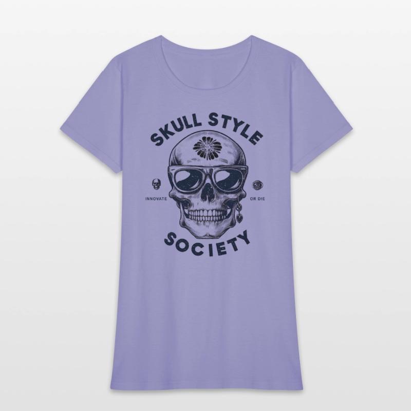 skull style society clean black