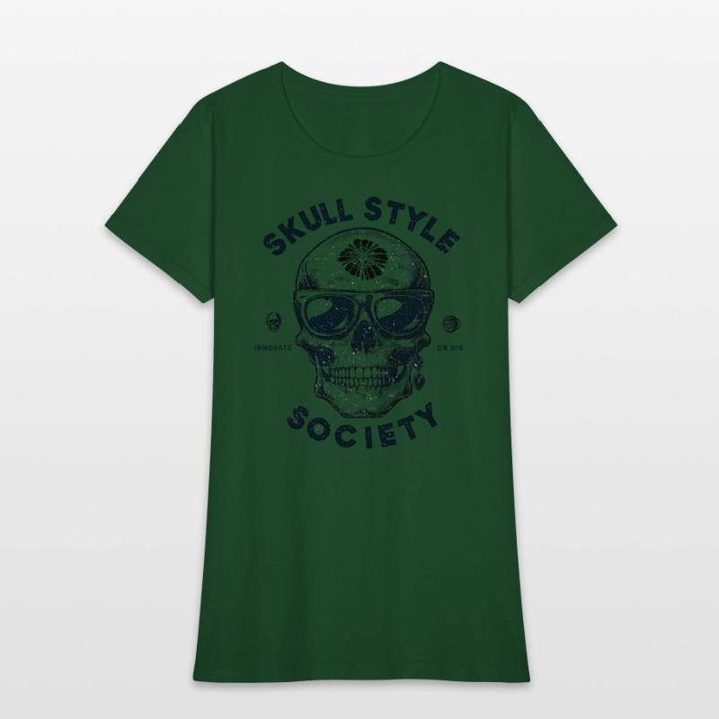 skull style society clean black