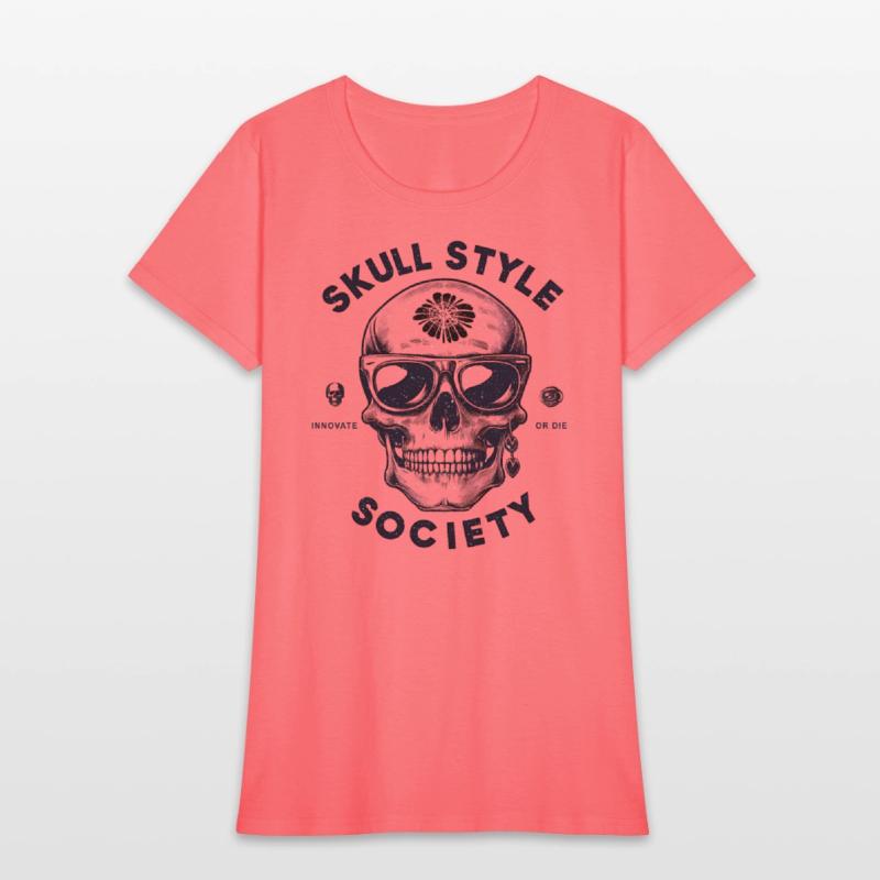 skull style society clean black