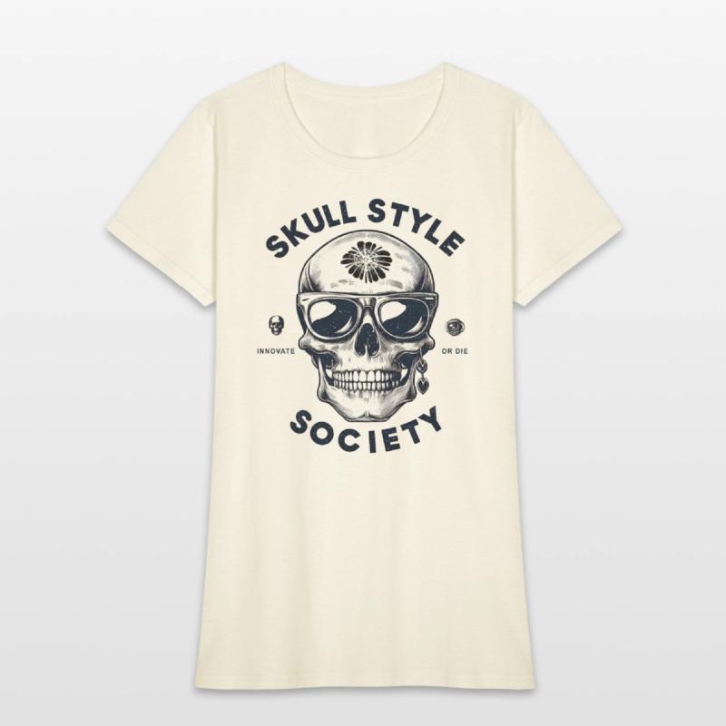 skull style society clean black