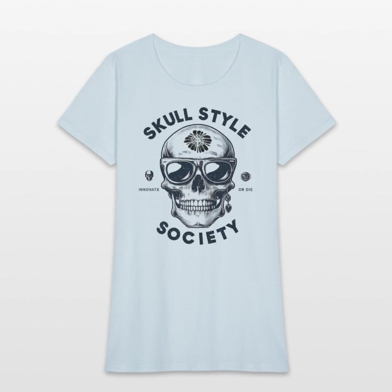skull style society clean black