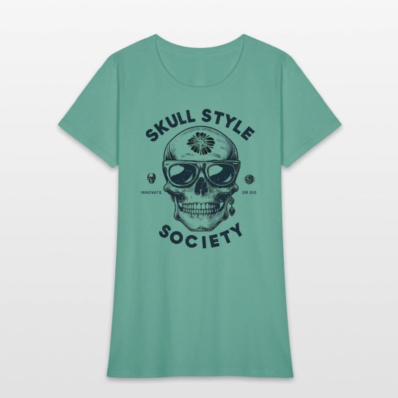 skull style society clean black