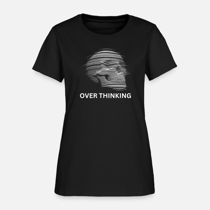Skullscape Overthinking T-Shirt. Anxiety Skull Tee