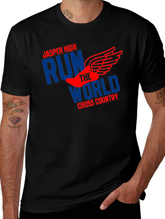 Jasper High Run the World Cross Country Black T-Shirt