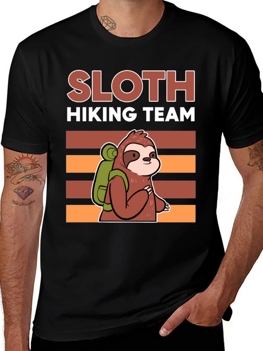 Sloth Hiking Team T-Shirt - Funny Adventure Tee