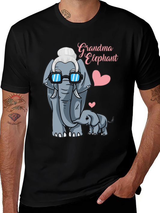 Grandma Elephant Graphic T-Shirt