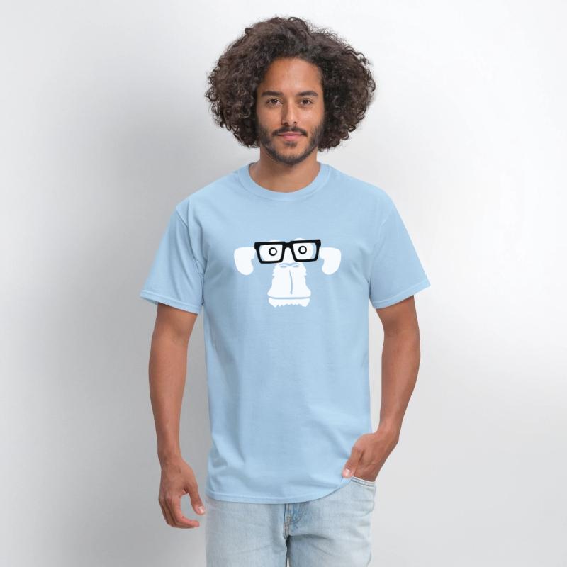 Smart nerd monkey head horn-rimmed glasses geek