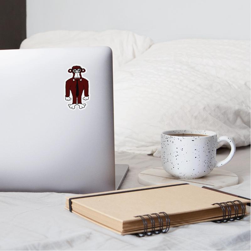 Smart nerd monkey horn-rimmed glasses fun tie geek