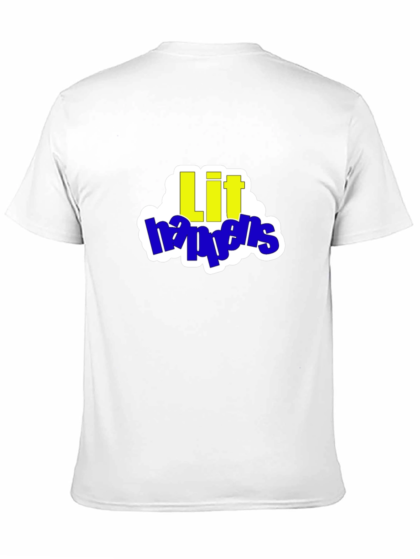 Lit Happens Graphic Tee - Trendy Crew Neck T-Shirt