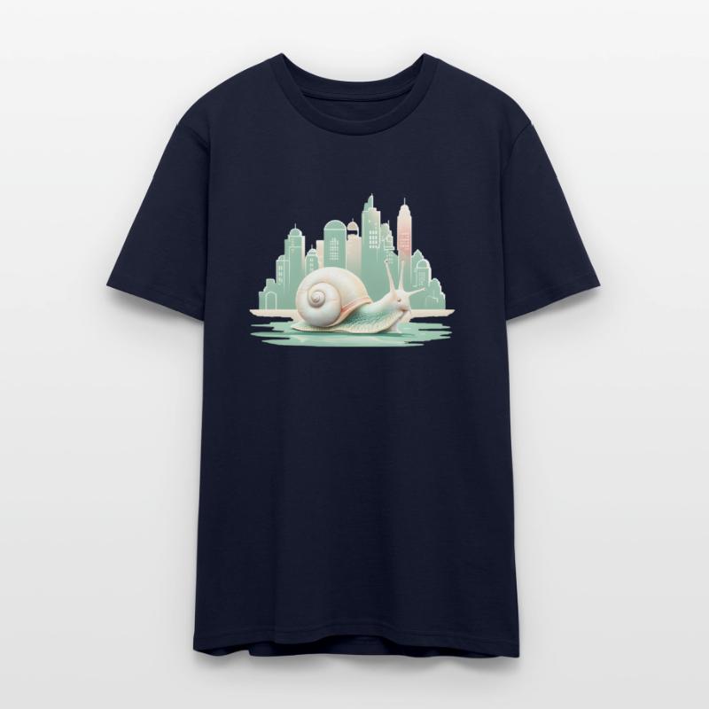 Snail with Urban City Fantasy Artwork.