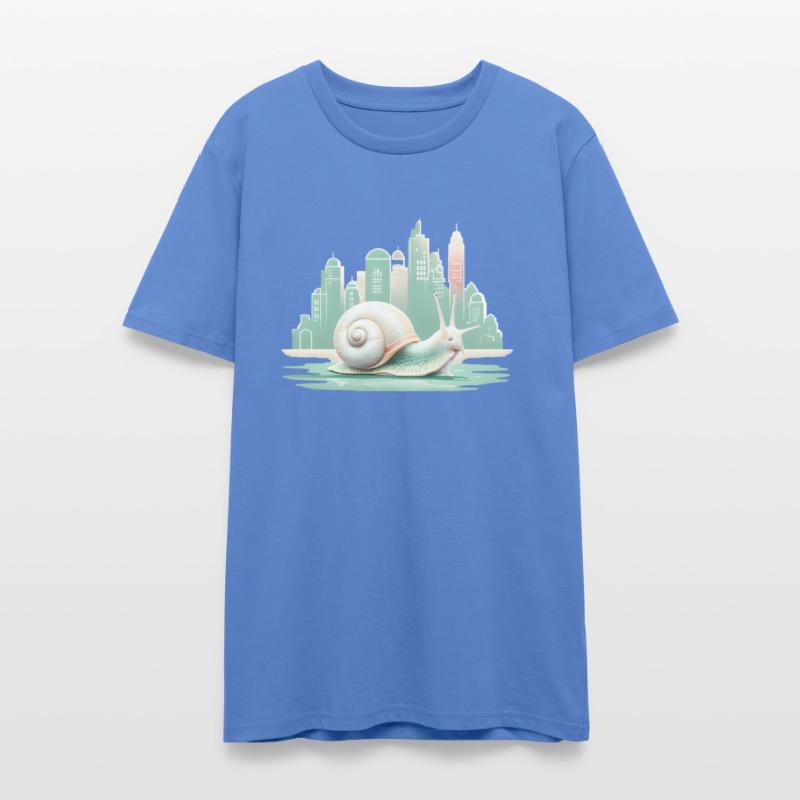 Snail with Urban City Fantasy Artwork.