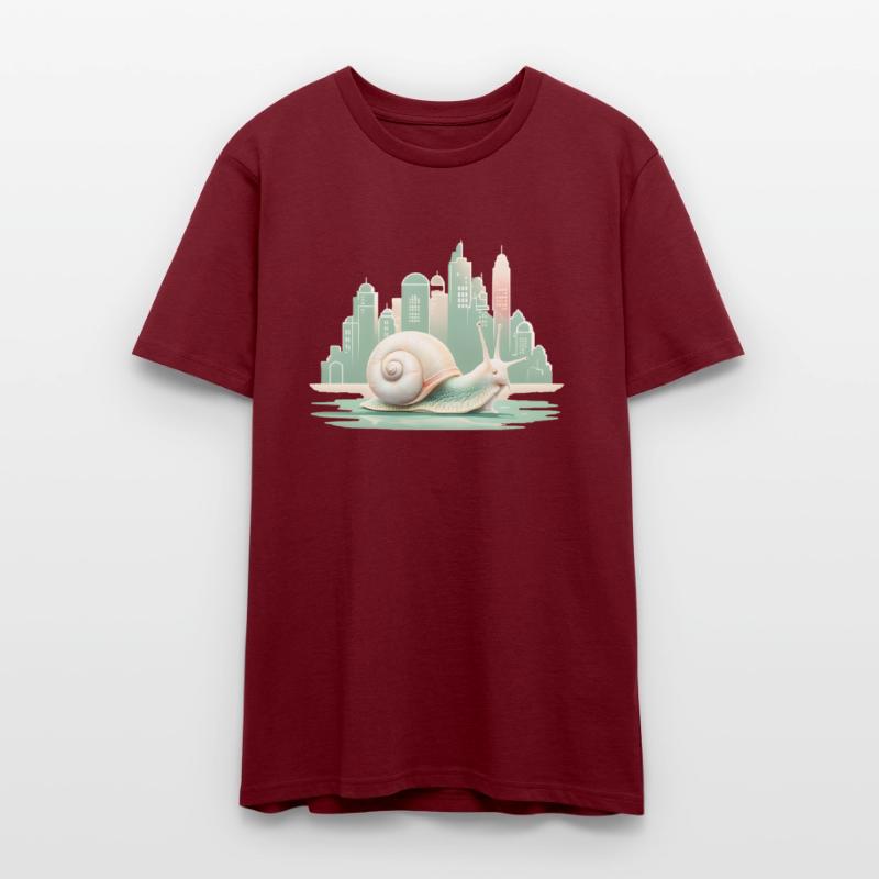 Snail with Urban City Fantasy Artwork.