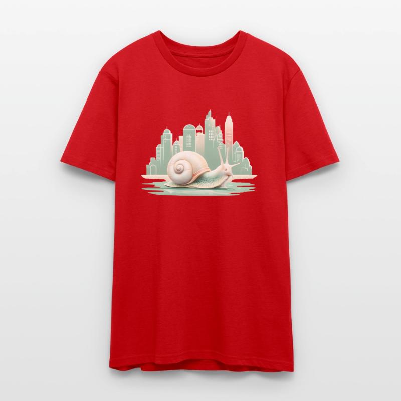 Snail with Urban City Fantasy Artwork.
