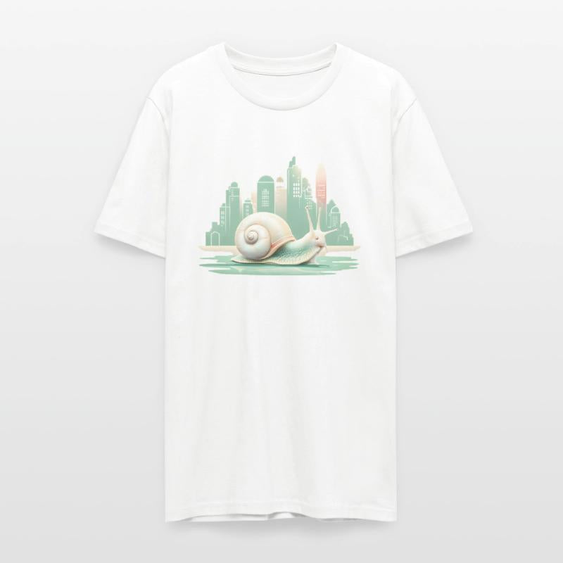 Snail with Urban City Fantasy Artwork.