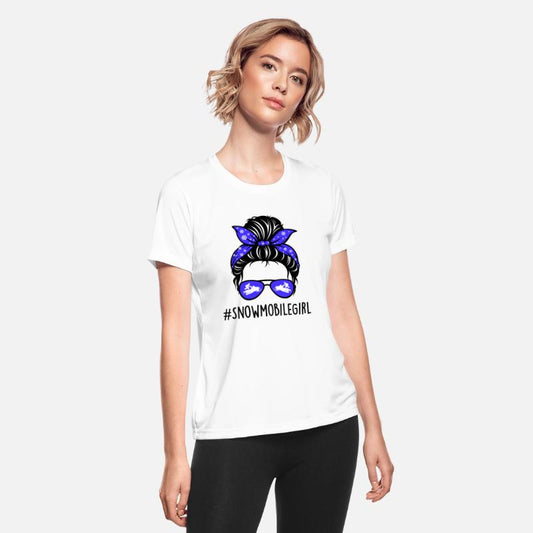 Snowmobile Girl TShirt Snowmobiling Snow Riding