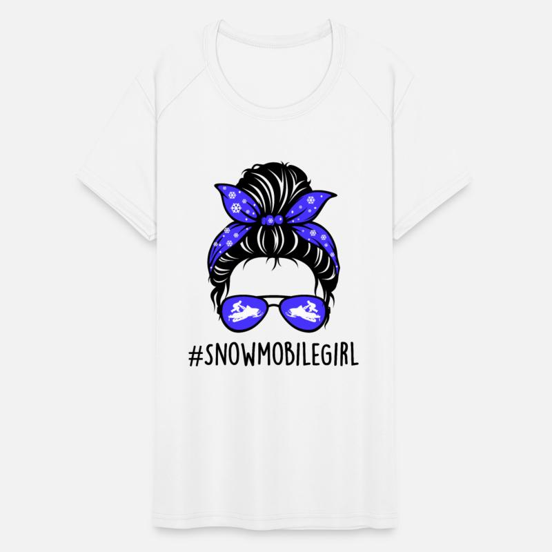 Snowmobile Girl TShirt Snowmobiling Snow Riding